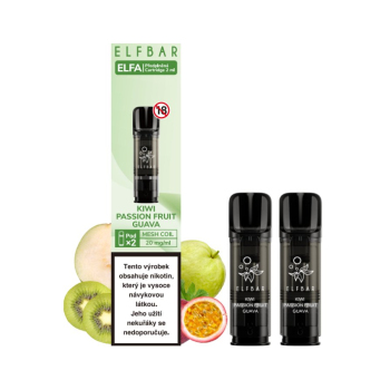 Elf Bar ELFA Pods cartridge Kiwi, marakuja a guava (Kiwi Passion Fruit Guava), 2ks - 20mg