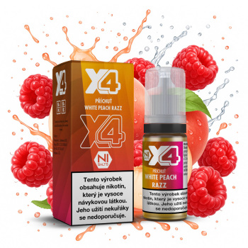 X4 Bar Juice - Broskev a malina (White Peach Razz) - 20mg